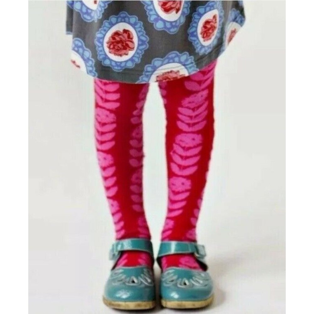 New Matilda Jane ORLA TIGHTS Paint By Numbers Red Pink Vintage Large OLD STOCK